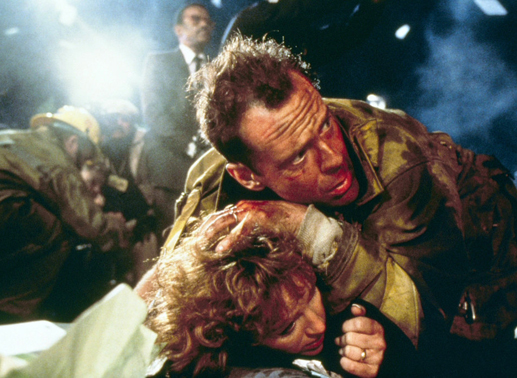 Mit Bruce Willis (John McClane) und Bonnie Bedelia (Holly McClane). Bild: Sender 