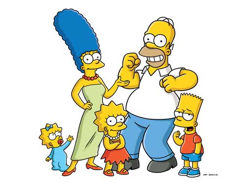 Die Simpsons sind eine nicht alltägliche Familie: (v.l.n.r.) Maggie, Marge, Lisa, Homer und Bart ... Bild: Sender