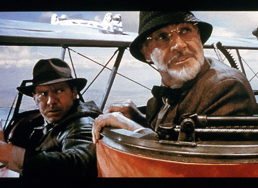 Harrrison Ford und "Vater" Sean Connery werden verfolgt. Bild: Sender